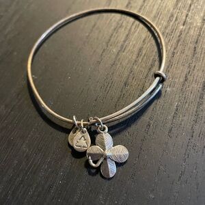 Alex and Ani Silver Positivity Charm Bracelet